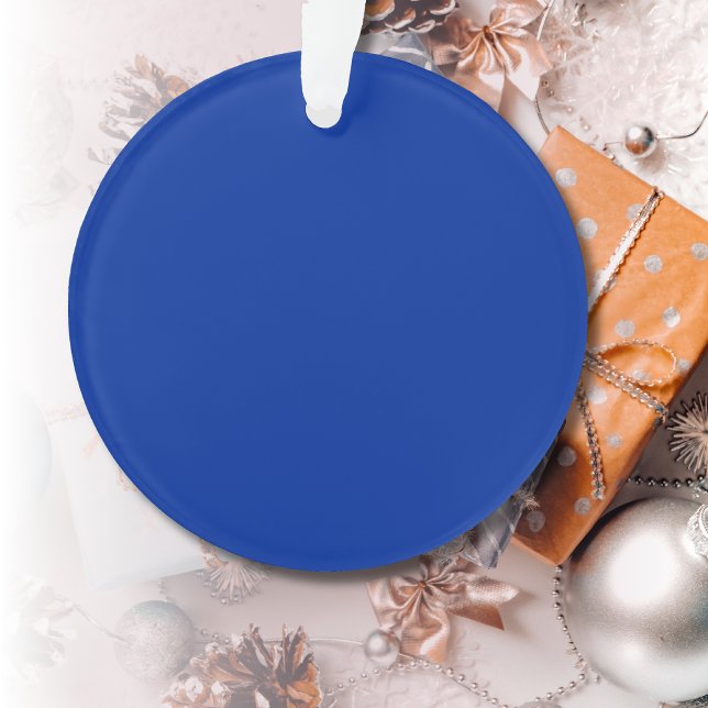 Electric Cobalt Solid Colour | Classic Elegant Ornament (Creator Uploaded)