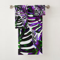 Electric Colour Pop Tropical Palm Leaves Island 