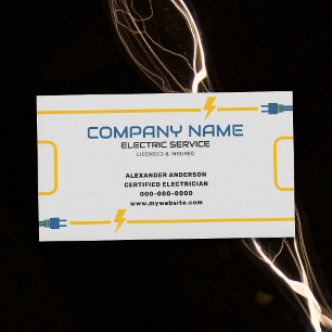 Electric Contractor Services Business Card