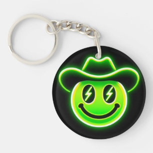 Electric Cowboy Button Key Ring