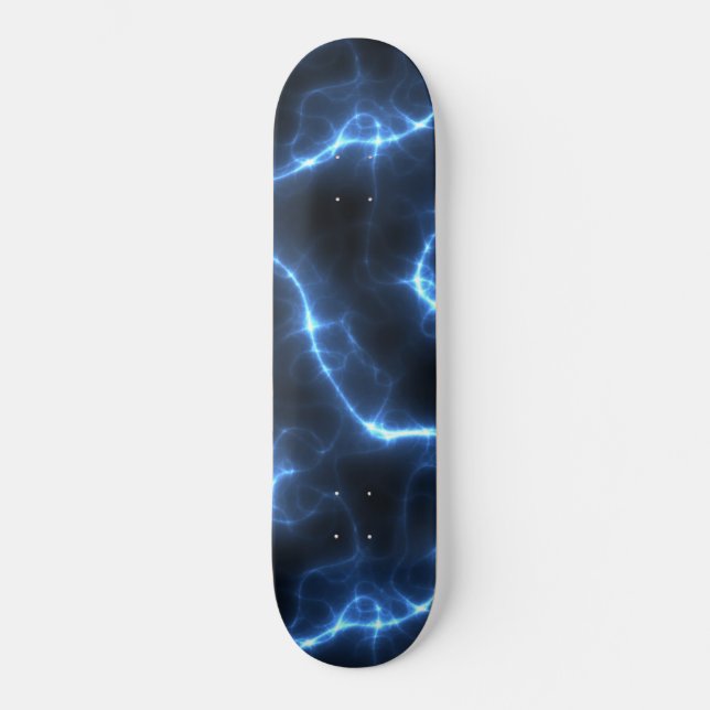 Electric Current Blue Pattern Skateboard (Front)