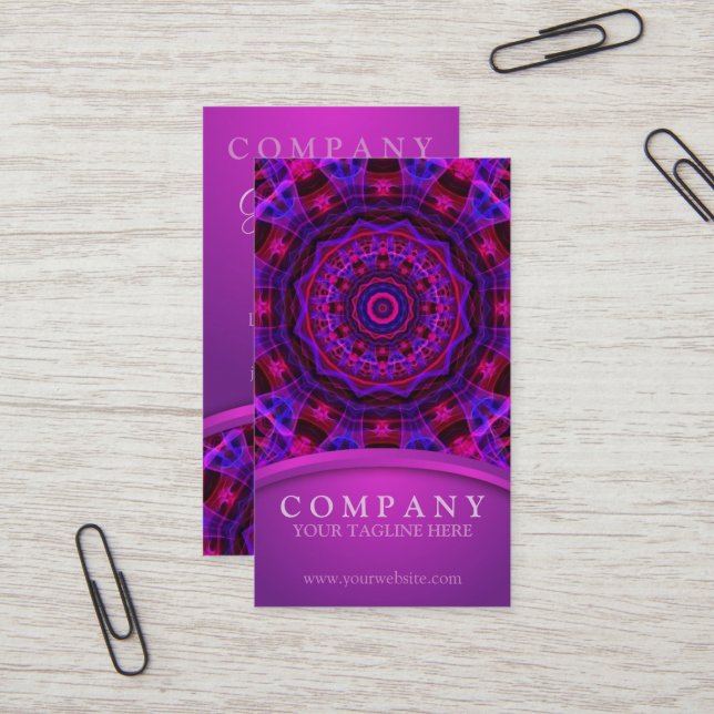 Electric Current mandala Business Card (Front/Back In Situ)