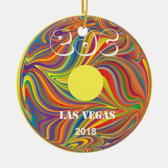 Electric Daisy Carnival Record Ceramic Ornament (Front)