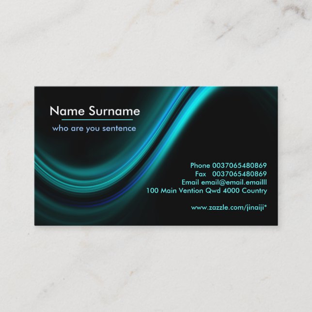 electric design, modern business card (Front)