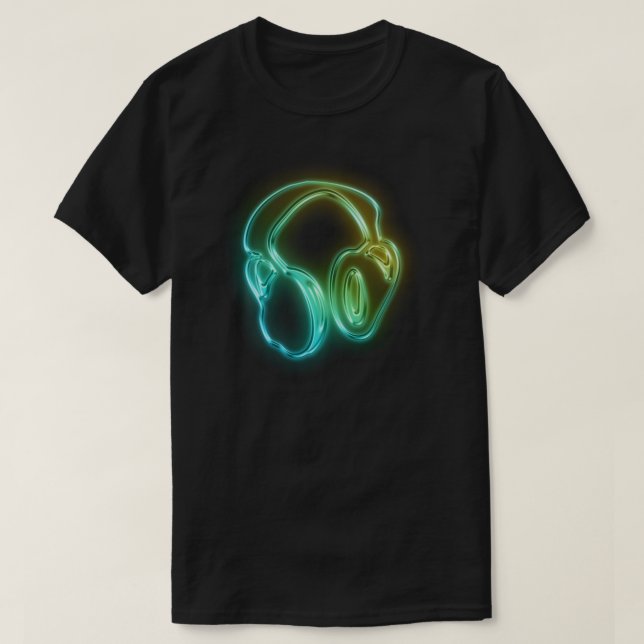 Electric DJ Headphones T-Shirt (Design Front)