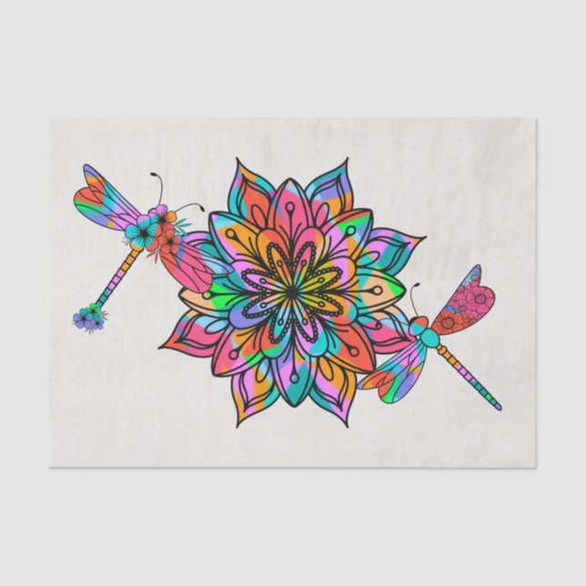 Electric Dragonfly A  Tissue Paper (Front)