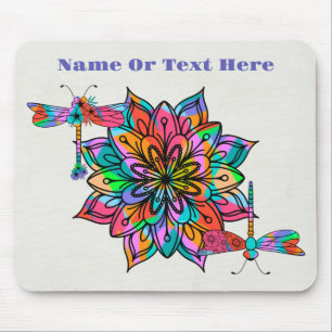 Electric Dragonfly Mouse Pad