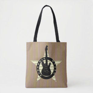 Electric Dream Guitar Rock Star Music Cool Stripes Tote Bag