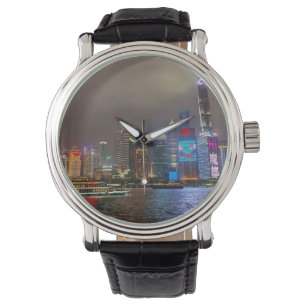 Electric Dreams - Futuristic Shanghai Skyline, A C Watch