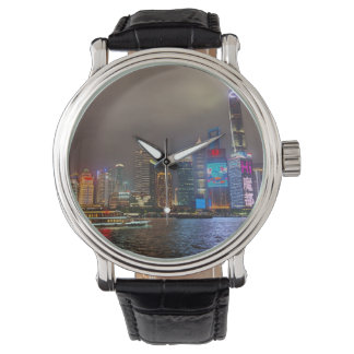 Electric Dreams - Futuristic Shanghai Skyline, A C Watch