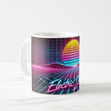 Electric Dreams Retro Neon Mug – 80s-Inspired 