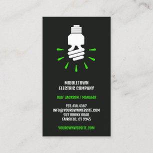 Electric Eco Bulb Business Card