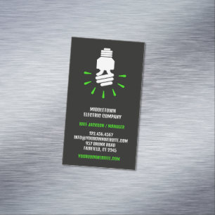 Electric Eco Bulb Magnetic Business Card