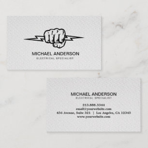 Electric Electrical Electrician Professional  Business Card