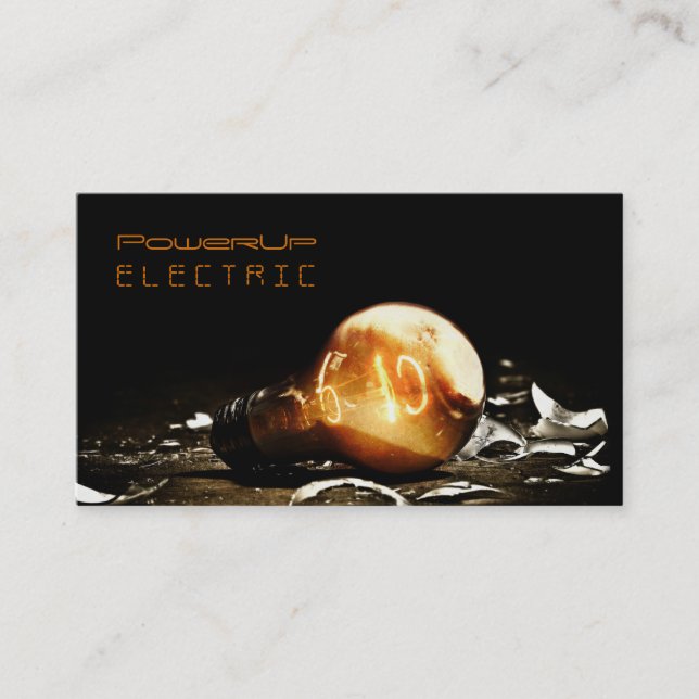 Electric, Electrician, Business Card (Front)