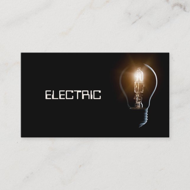 Electric, Electrician Business Card (Front)