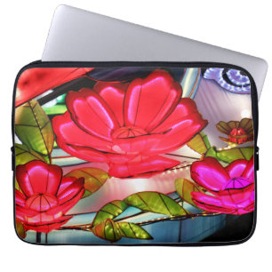 Electric Elegance in Rose Laptop Sleeve