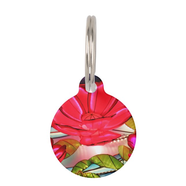 Electric Elegance in Rose  Pet Tag (Front)