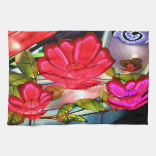 Electric Elegance in Rose Tea Towel