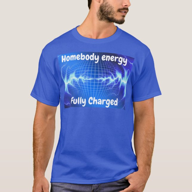 Electric Energy Burst – Blue Lightning on Digital  T-Shirt (Front)
