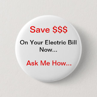 Electric Energy Saver 6 Cm Round Badge