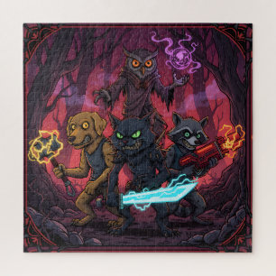 Electric Fantasy Animal Warrior Art Jigsaw Puzzle