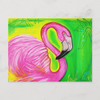 Electric Flamingo Postcard