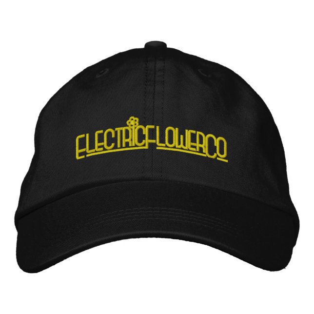 Electric Flower Co. Embroidered Baseball Style Hat (Front)