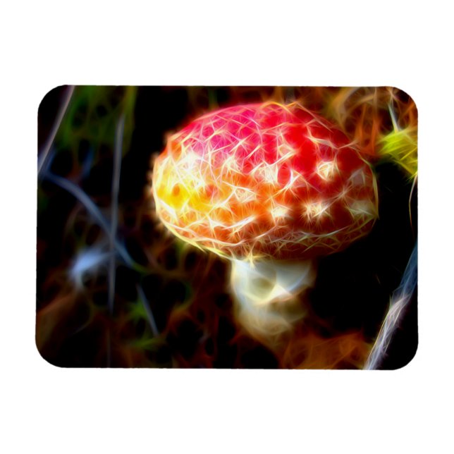 Electric Fly Agaric Fridge Magnet (Amanita) (Horizontal)