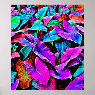 Electric Foliage Design Poster