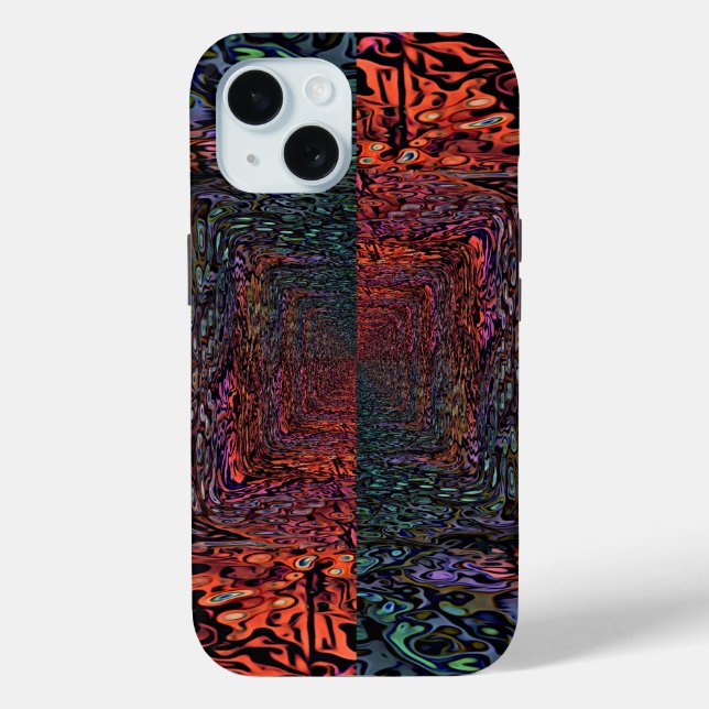 Electric Fractal Kaleidoscope Abstract Design Case-Mate iPhone Case (Back)