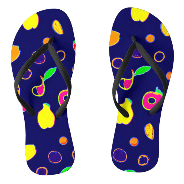 Electric Fruit Fiesta Design Thongs (Footbed)