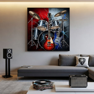 Electric Fury of Rock Canvas Print