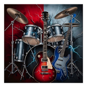 Electric Fury of Rock Poster