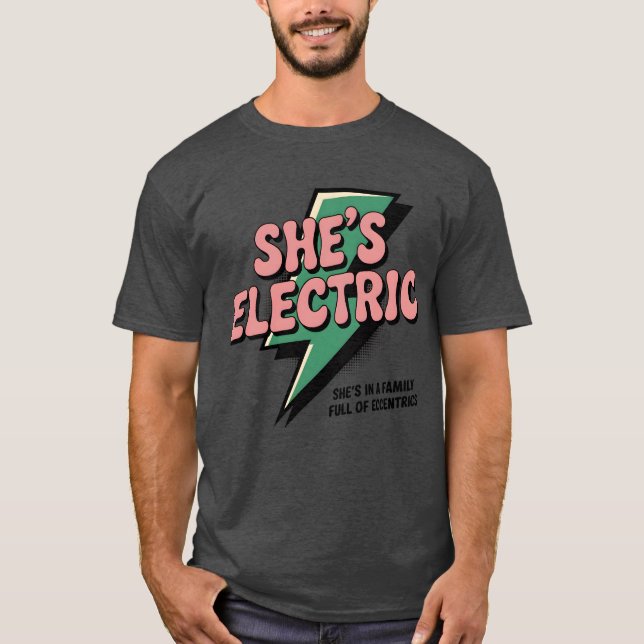 Electric Girl – Retro Lightning Bolt T-Shirt (Front)
