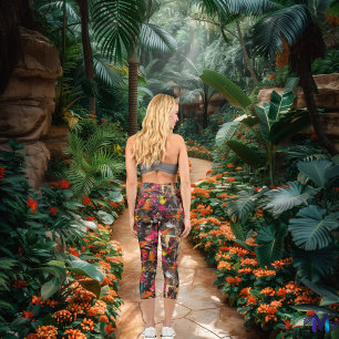 Electric Graffiti Canvas - Bold and Energetic Capri Leggings