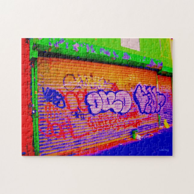 'Electric Graffiti Gates' Jigsaw Puzzle (Horizontal)