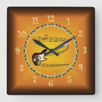 Electric Guitar 01 Musical Scroll & Russet Orange~