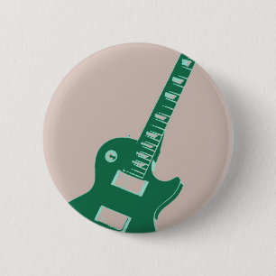 Electric Guitar 6 Cm Round Badge