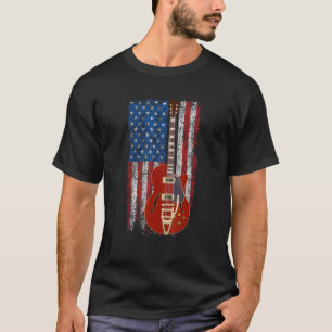 Electric Guitar American Flag T-Shirt
