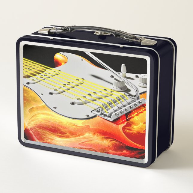 Electric Guitar Art 2 Lunch Box (Back)