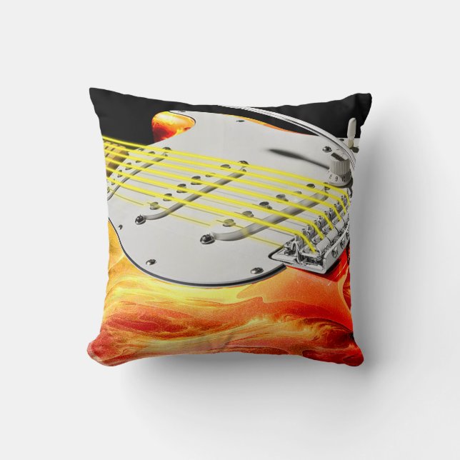 Electric Guitar Art 2 Pillows (Front)