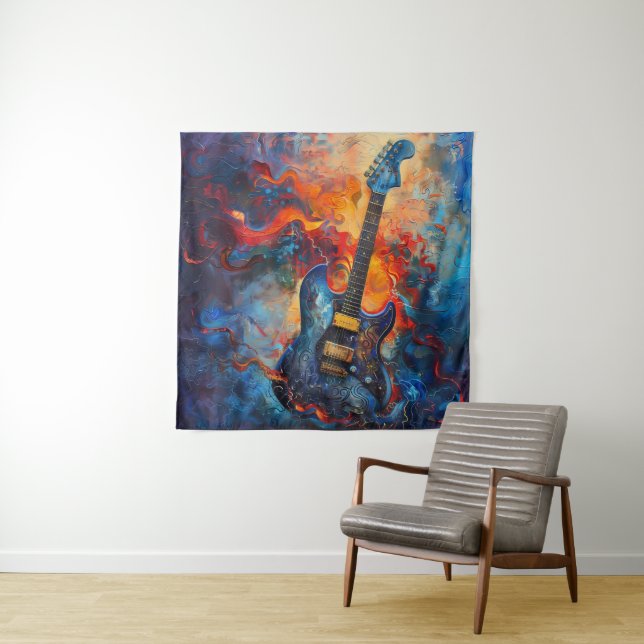 Electric Guitar Art Tapestry (In Situ)