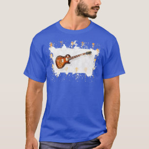 Electric guitar axe guitar watercolor painted T-Shirt