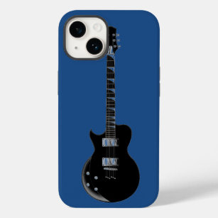 Electric Guitar Blue Black Pop Art Case-Mate iPhone 14 Case