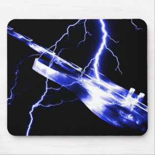 ELECTRIC GUITAR blue Mouse Pad