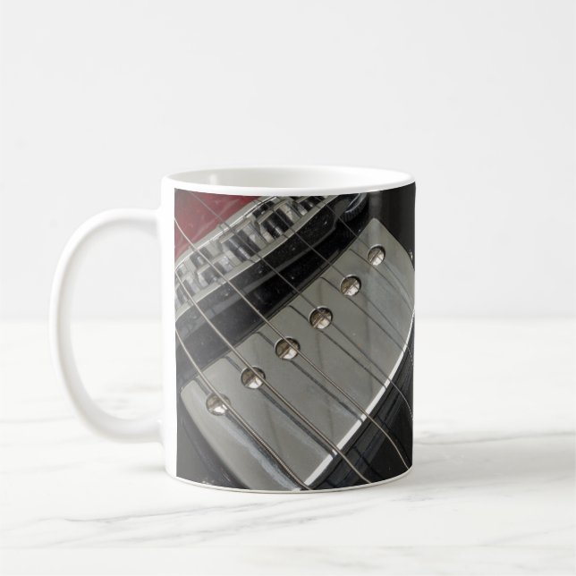 Electric Guitar Bridge, Strings Mug (Left)
