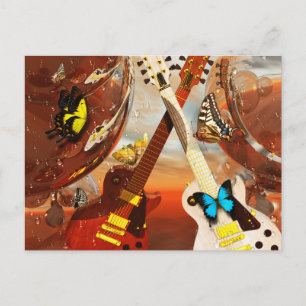 Electric guitar by Lenny art Postcard