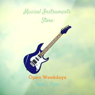 Electric guitar cartoon illustration