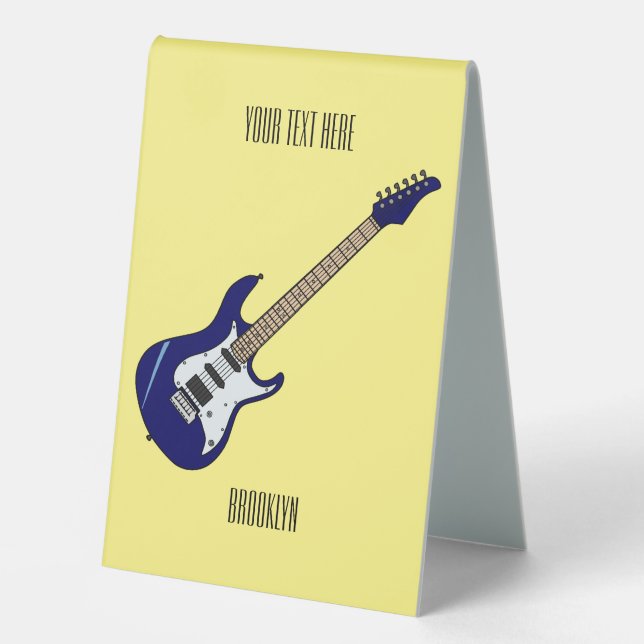 Electric guitar cartoon illustration (Front)